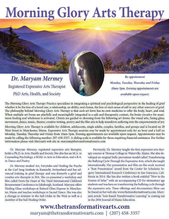morning glory arts therapy flier morning glory flyer